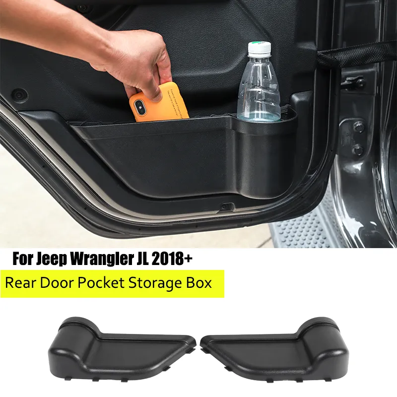 Tasche portaoggetti per portellone posteriore in ABS nero per Jeep Wrangler JL JLU 4 porte 2018+