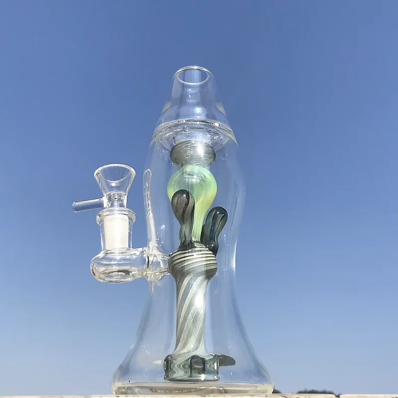 Lavalampen-Glasbongs, berauschendes Glas, dick, einzigartige Bong-Öl-Dab-Rigs, 14-mm-Innengewinde, Wasserpfeifen mit Schüssel