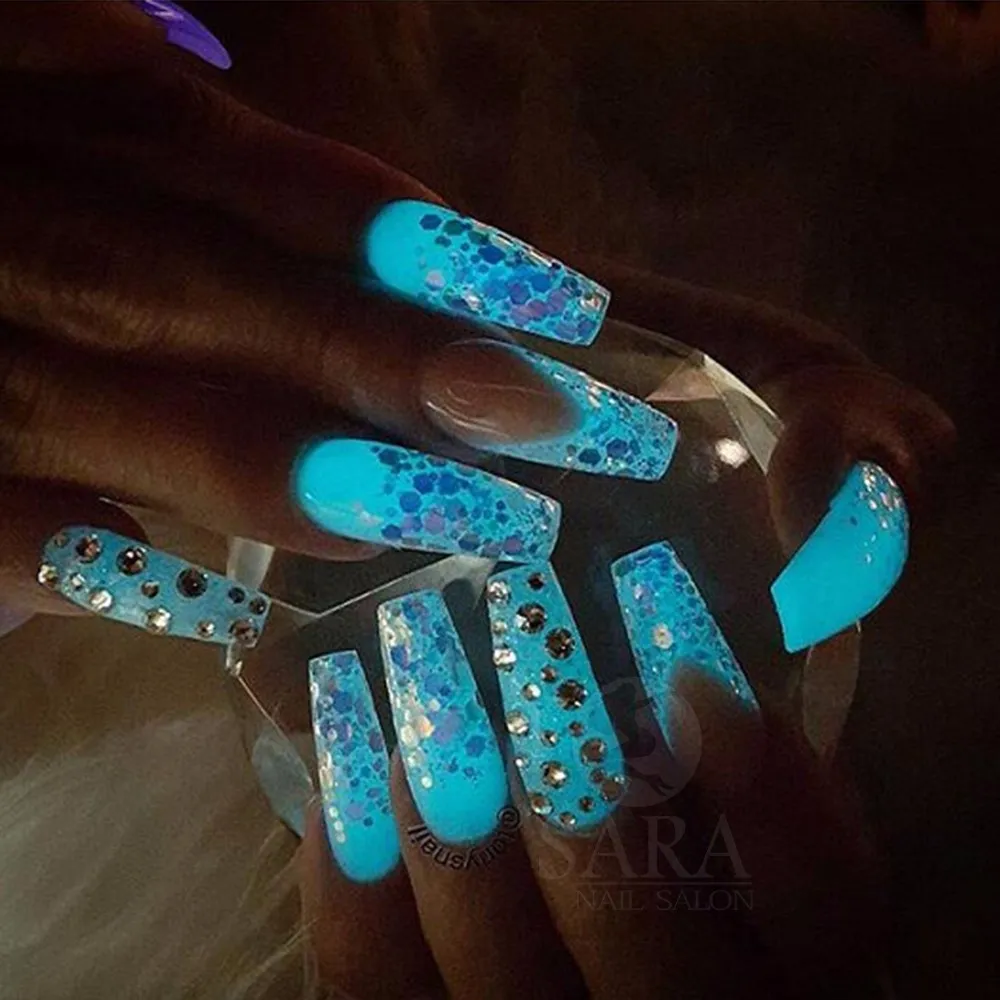 glow in the dark nail salon near me