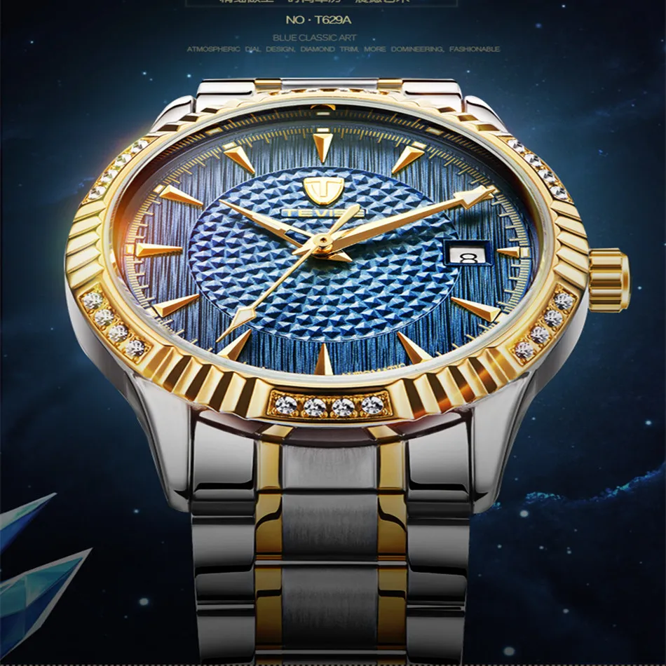 Tevise watch gold plated new arrivals