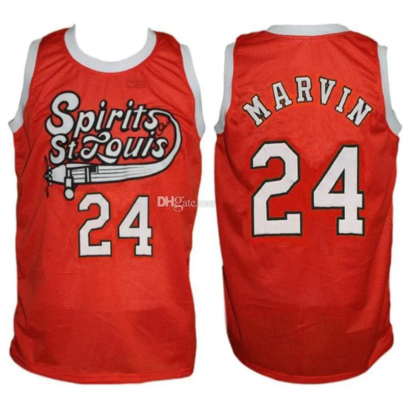 #24 Marvin Barnes Spirits of St. Louis koszulka do koszykówki w stylu retro męskie szyte niestandardowe koszulki z nazwami