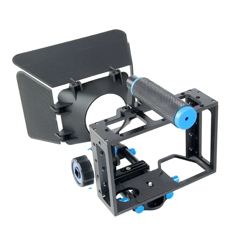 Handeled Dslr Rig Handheld DSLR Rig Camera Cage Set with Follow Focus and Matte Box for ...