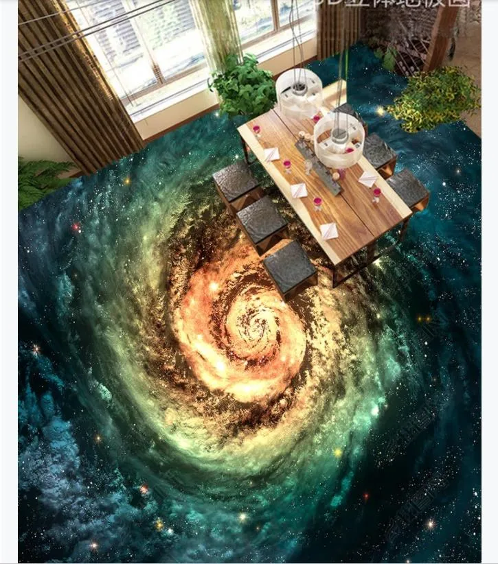 3D Personalizzato PVC Autoadesivo Murale Carta Da Parati Pavimento Dipinto  Cosmic Starry Galaxy Swirl Camera Da Letto 3D Piastrelle Pavimenti Pavimento  Impermeabile Da 43,92 €