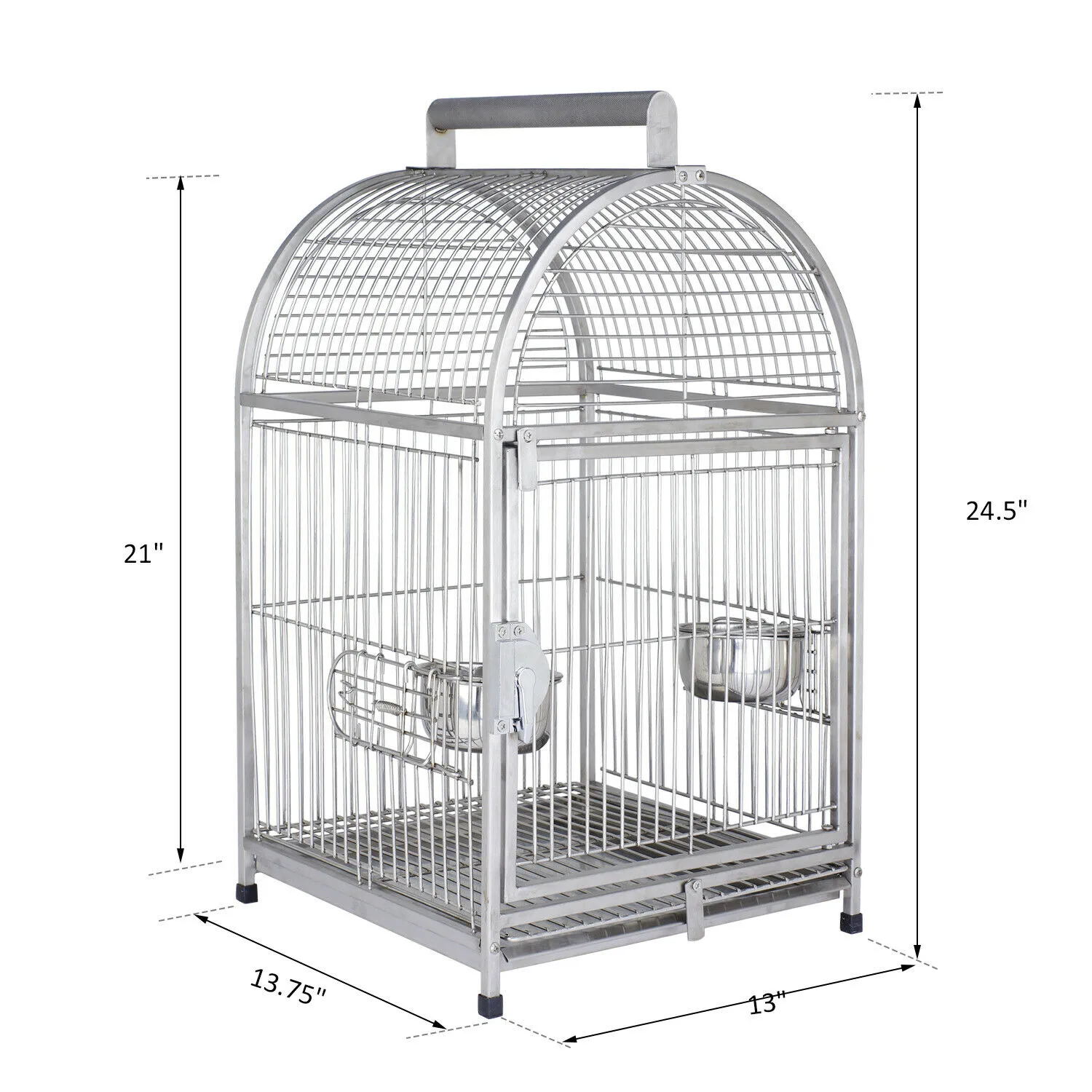 Portable Bird Cages Carrier Cockatiel Parrot Macaws Travel Cages