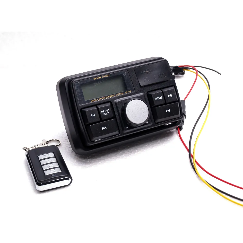 Altoparlanti Stereo Per Manubrio Moto Impermeabili | 20W Con Luci LED, Allarme Antifurto E Connettività BT/USB/FM