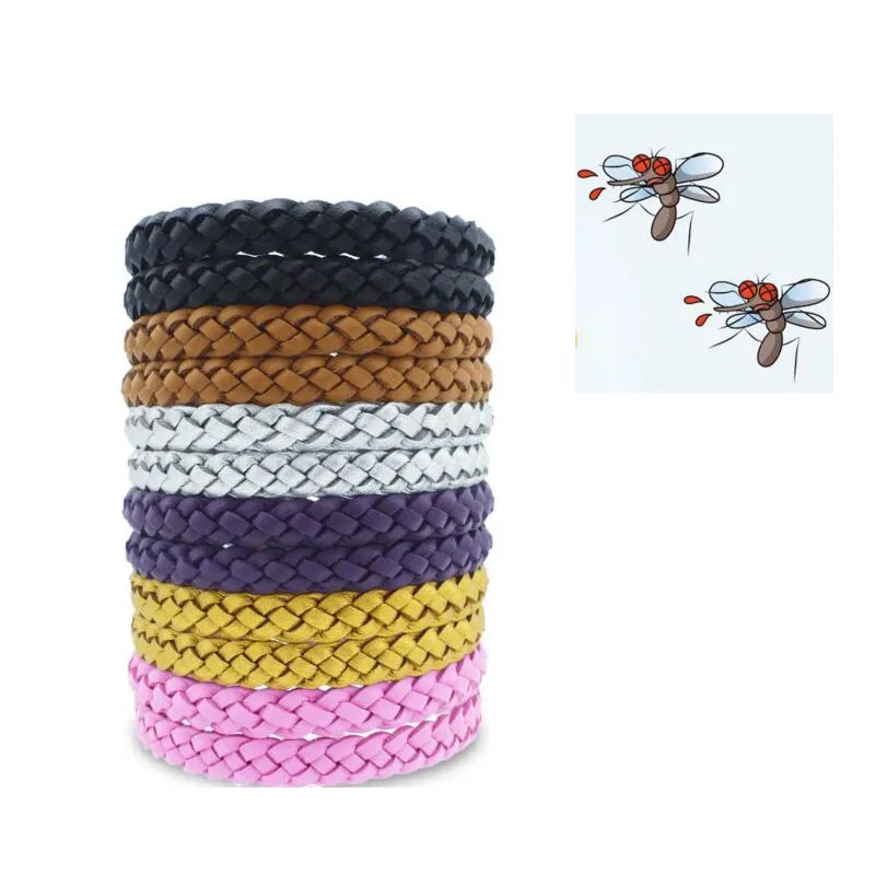 Controls Leather Mosquito Repellent Bracelet Anti-mosquito Wristband