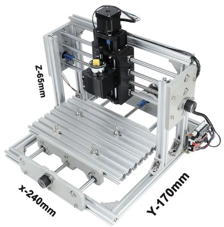 CNC 2417 DIY CNC Gravür Makinesi 3AXIS Mini PCB PVC Freze Makinesi Metal Ahşap Oyma Makinesi CNC Router GRBL Control LLFA