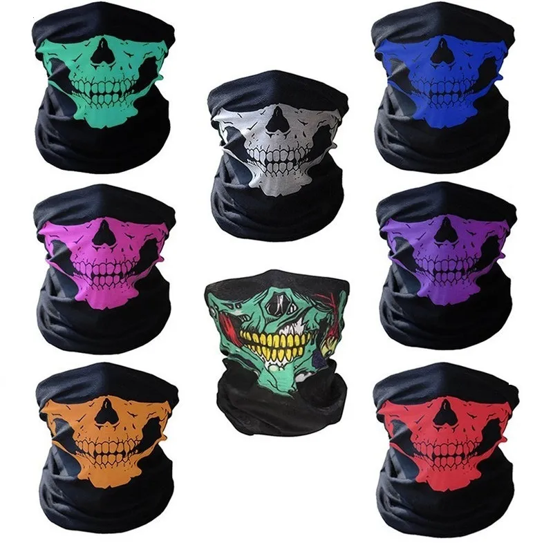 Cores aleatórias sem costura Hip Hop Crânio Bandanas Máscara Máscara Máscara Máscara Neck Face Face Headscarves Esporte Headband Bandana WCW273