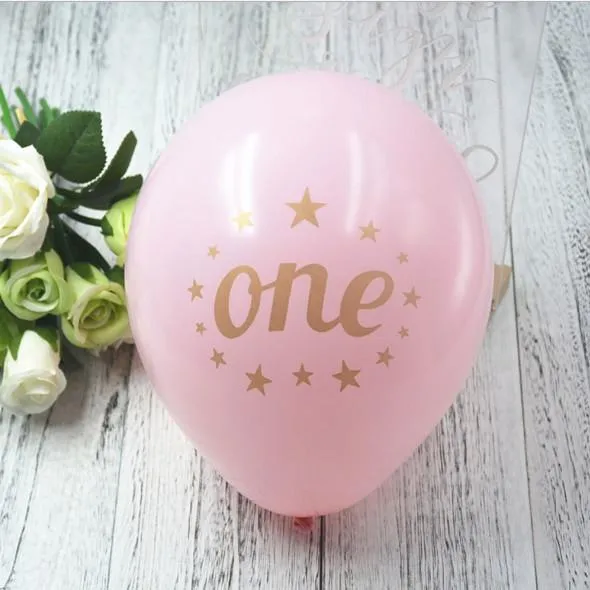 Team Bride Latex Printed Balloons Pink white Black Party Wedding Decorations kids toy Party Supplies