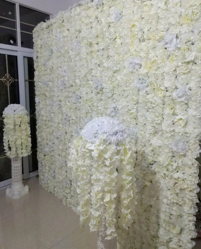 60x40cm熱い販売人工牡丹バラの花の壁の結婚式の背景花のパネル窓の装飾その他の色