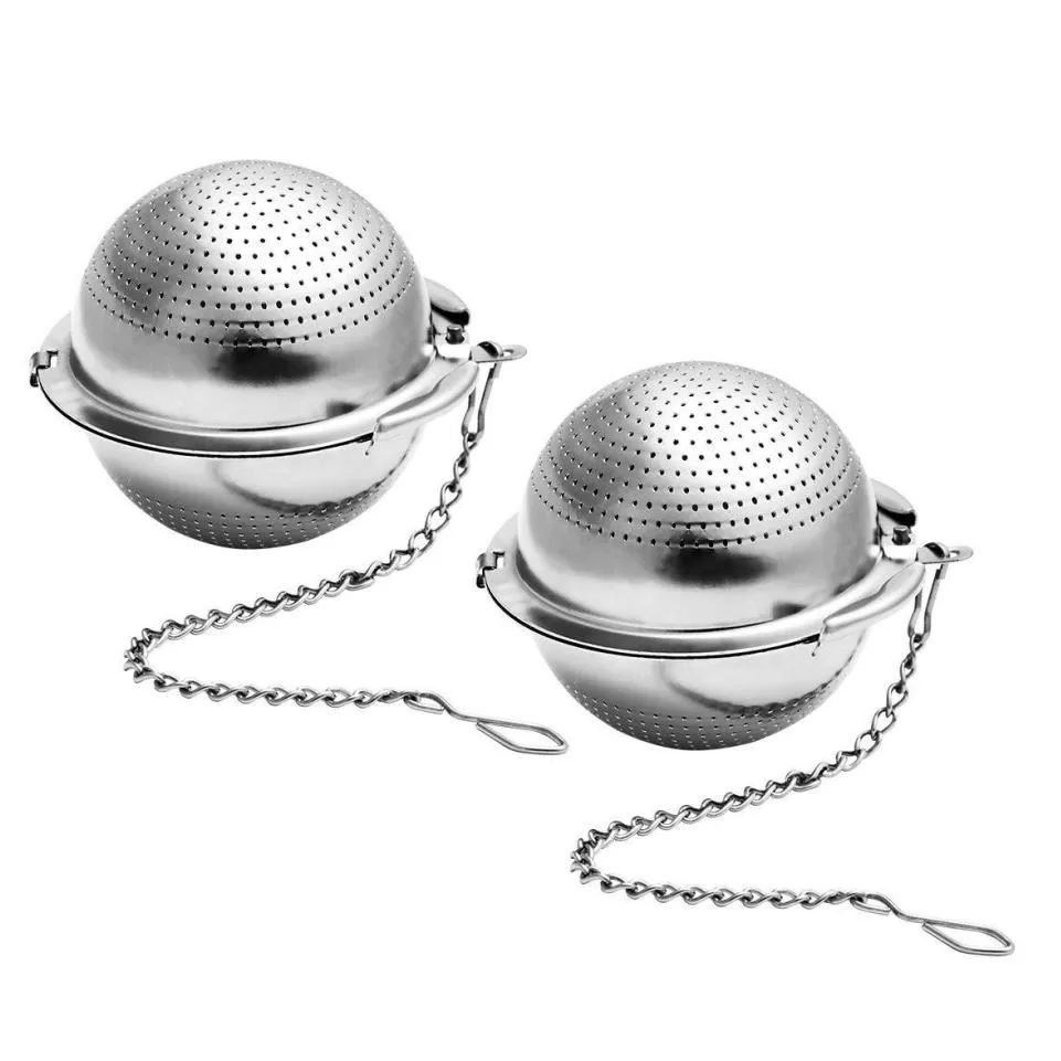 Tea infuser ball stainless steel 304 loose leaf strainer flower spice herb filter tea bag metal teaware kitchen accessories