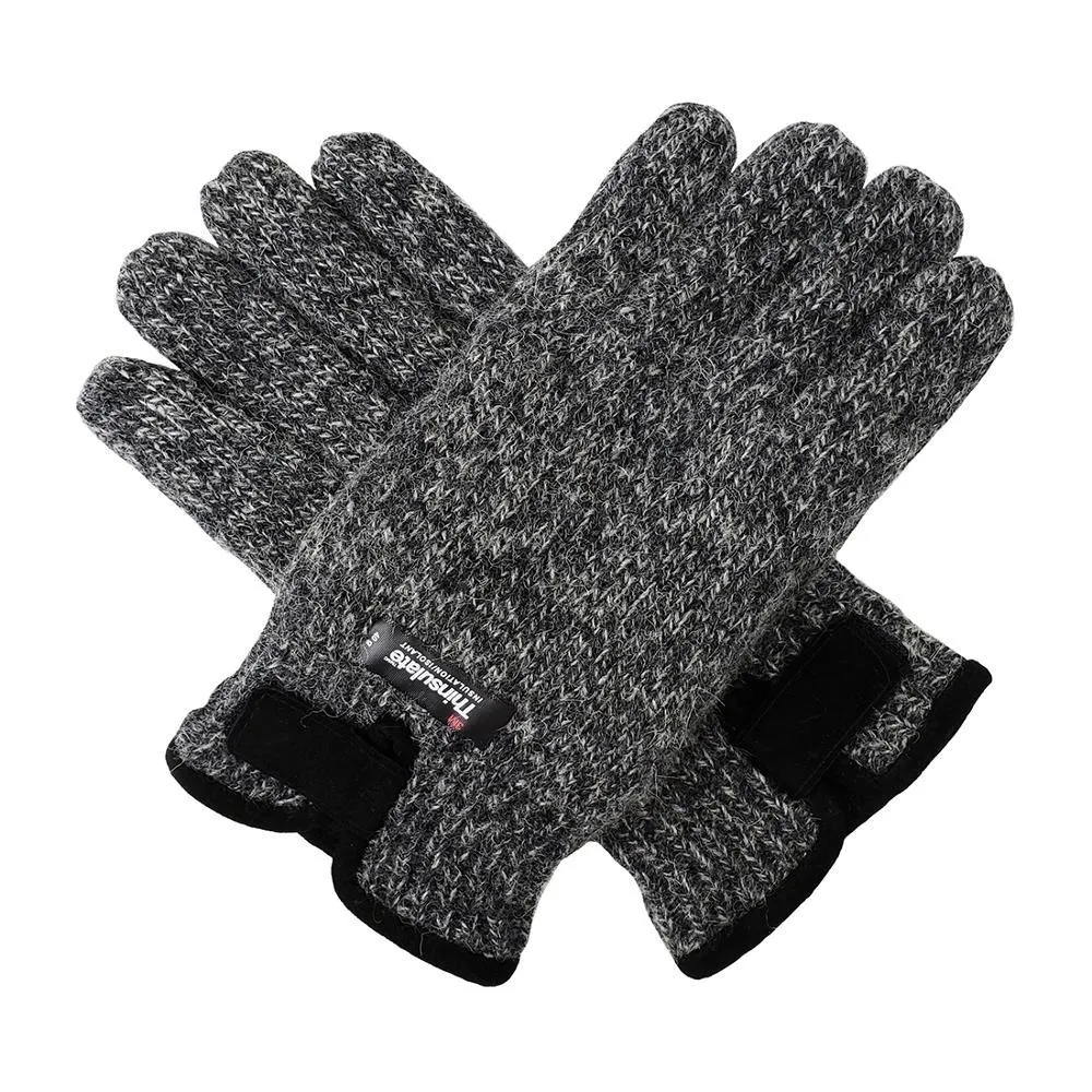 Bruceriver Mens Wool Thermal Woolen Gloves With Warm Thinsulate Fleece  Lining And Durable Leather Palm CJ191225213b From Bvkdx, $34.67