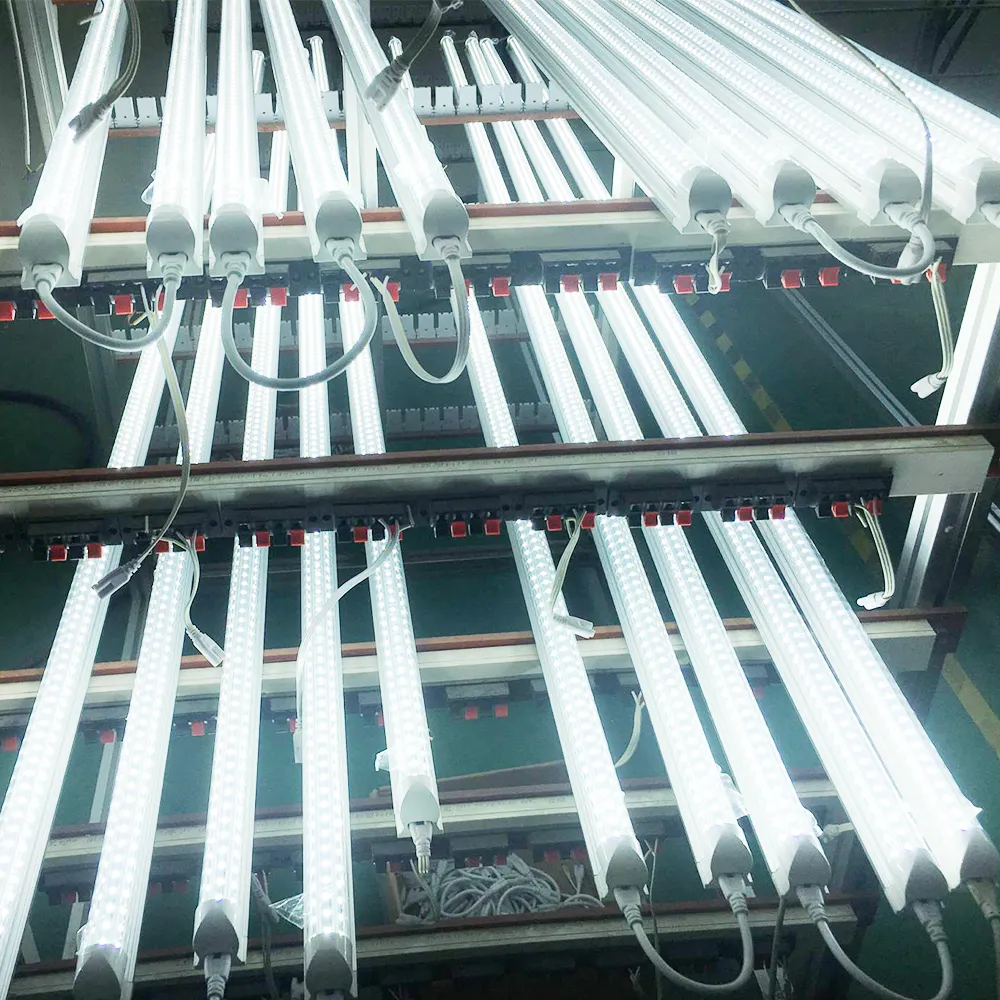 8' T8 FA8 LED Tubes V Shape 8ft Integrated LED Light 8 ft Work Light 45W 120W 96'' Double Row Fluorescent Light Fixtures