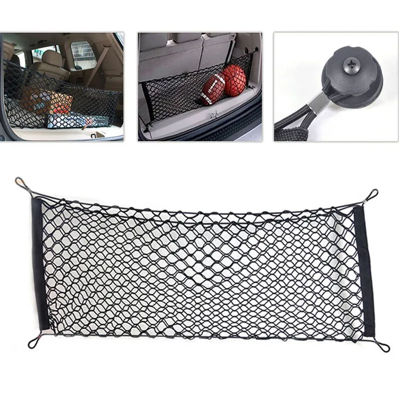 Filet de Rangement pour siège Auto，Filet de Voiture 3 Couches 2 Poches,  Filet avec Crochet