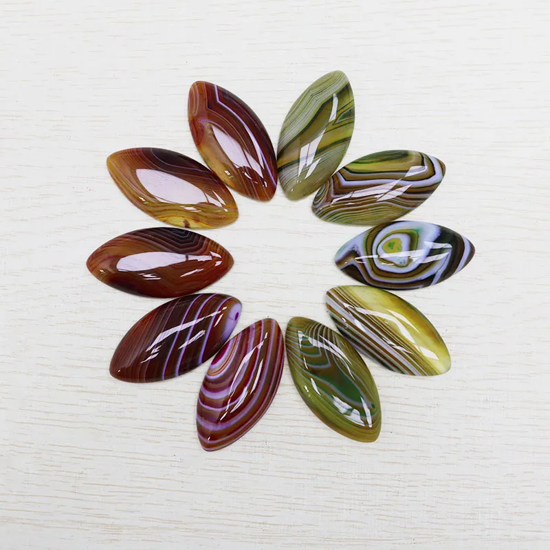 Wholesale beautiful agate stone Oval Horse eye shape Teardrop stone Beads 20*40mm DIY Jewelry making pendant for women gift free shiping