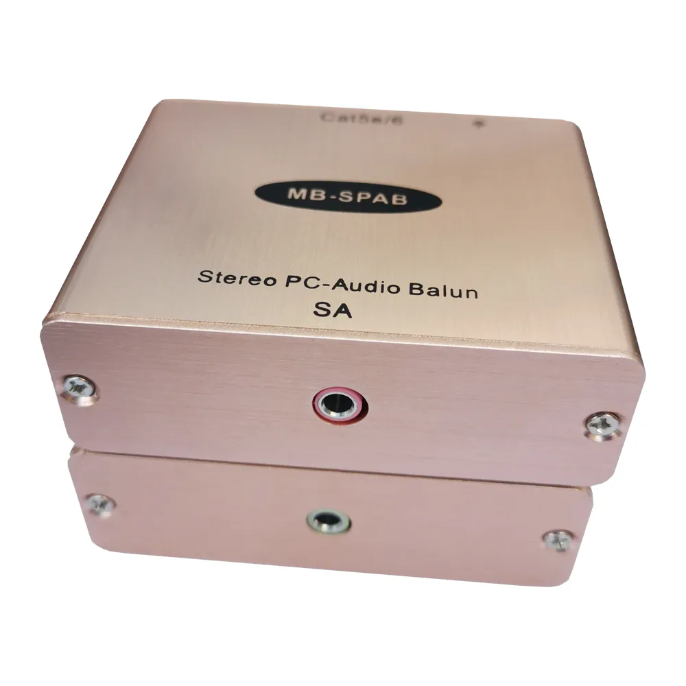 ADAPTATEUR AUDIO CAT5 3.5 RJ45 à 3.5 Convertisseur Stéréo Audio Extender PC STEREO 3.5 à RJ45