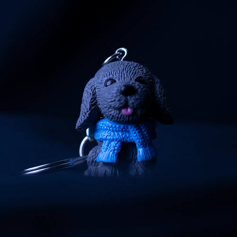 Spruva hund Figur Keychain Key Rings Toy Söt Ny Väska Hängar Will och Sandy Fashion Smycken Drop Shipping