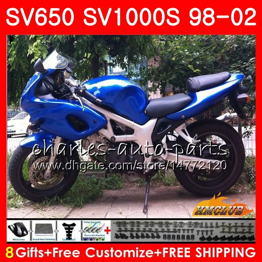 Kropp för SUZUKI SV650S SV400S SV1000S 98 99 00 01 02 Fabriksblå 26HC.9 SV 650s 400S 1000S SV650 SV400 S 1998 1999 2000 2001 2002 FAIRING