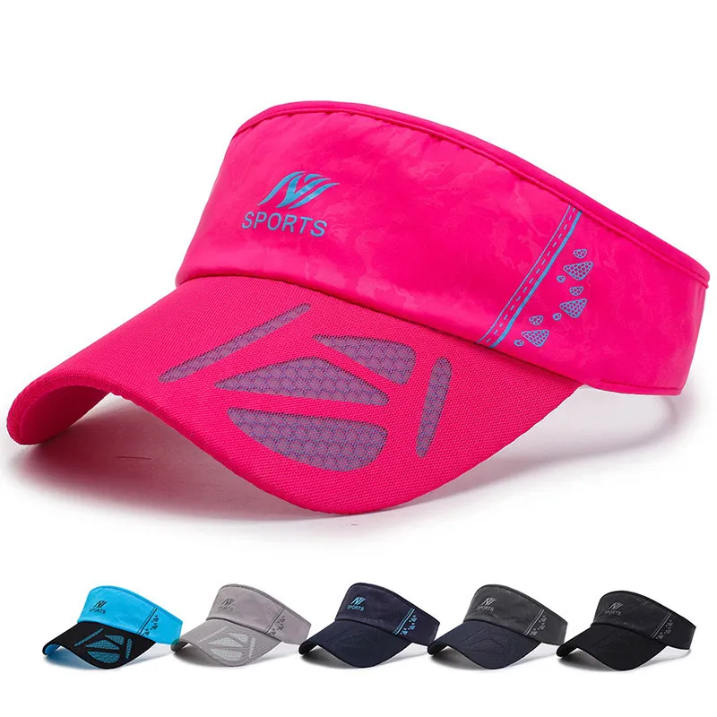 남성 여성 여름 모자 조정 가능한 스포츠 머리띠 클래식 태양 스포츠 바이저 모자 모자 야외 고품질