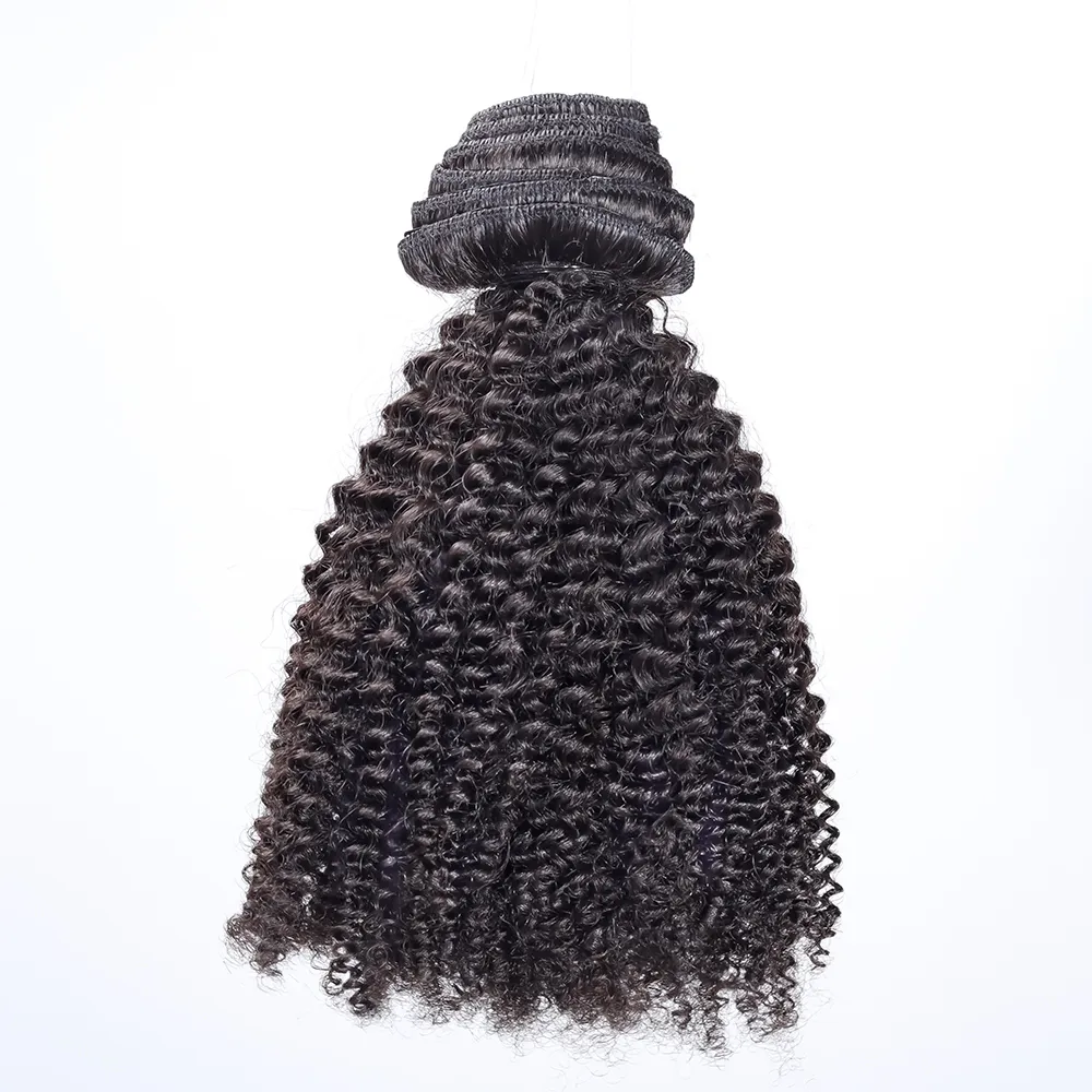 Vierge péruvienne naturelle 12 à 26 pouces 100g 120g 140g 160g Afro Kinky Curly 4A Extension de cheveux humains Clip in