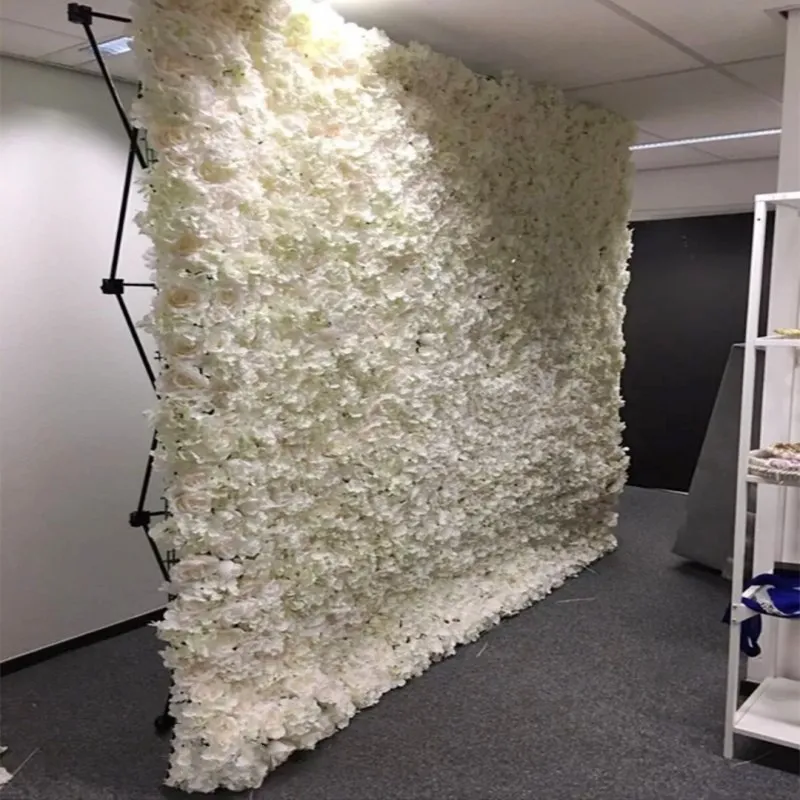 New Arrival 240x240cm Upscale Hydrangea Flower Wall Set with Stand DIY Wedding Background Decorations Free Delivery