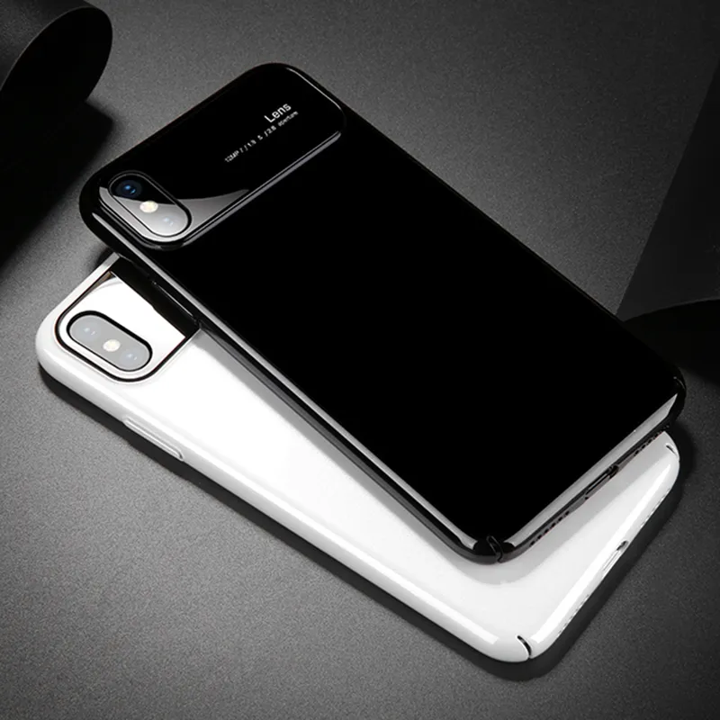 Luxe clair miroir antichoc étui pour iPhone X 8 7 Plus couverture mode mat dur téléphone étuis pour Samsung Galaxy S9 Plus