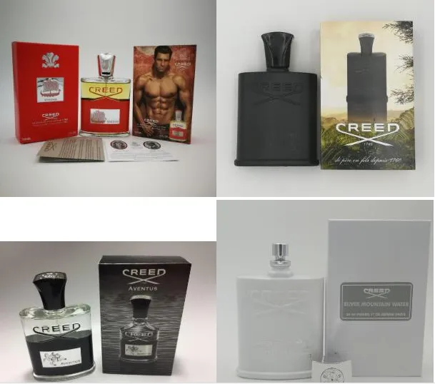 In voorraad Merk Creed Mannen Parfum Aventus Creed / Groen Iers Tweed / Creed Sliver Mountain Water Black Orchid Parfums met doos