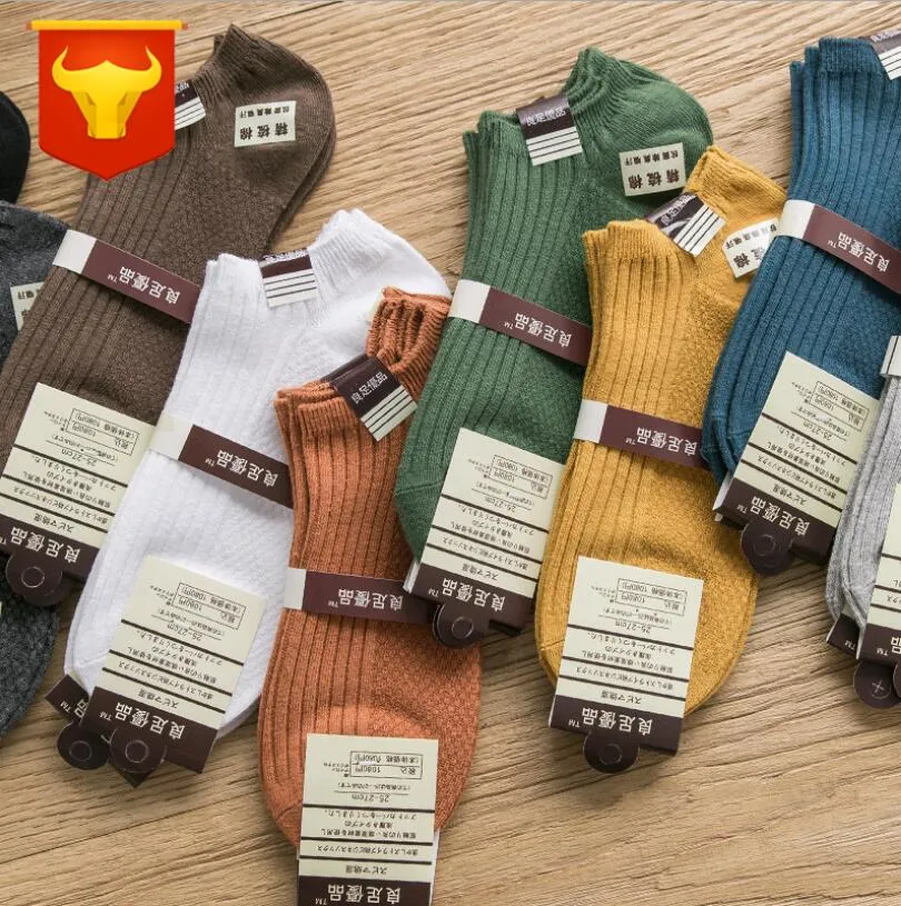 2019 Heiße Herren-Damen-Sport- und Freizeit-Baumwollsocken, atmungsaktive Deo-Socken aus Baumwolle, verblassen nicht, Business-Baumwollsocken, 5 Paar/Packung, am besten