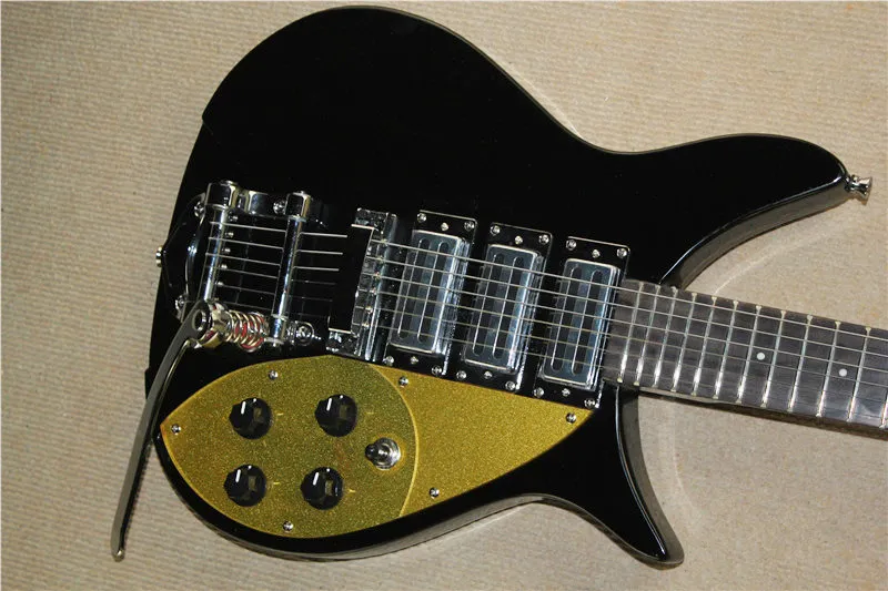 Small Rocker Electric Guitar Black Body Triple Pickup Super Short 527