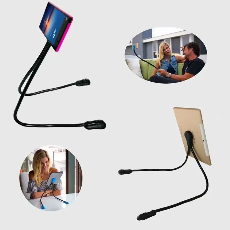 Collier flexible universel Support de téléphone portable Support de téléphone suspendu au cou paresseux Support en alliage métallique Support magnétique Rotation pour tablette de téléphone