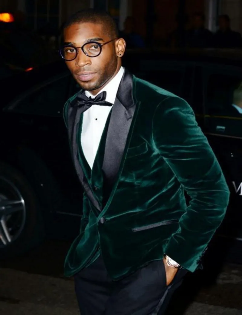 Velvet green hotsell prom suit