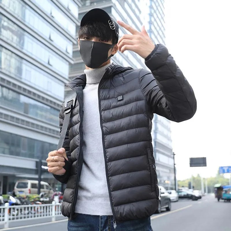 Abrigo Termico De Invierno Con Calefaccion Electrica Traje De Algodon Con Carga USB Chaqueta Gruesa Y Calida Para Hombre Ropa Para Exteriores Chaquetas Con Capucha De 41 42 DHgate