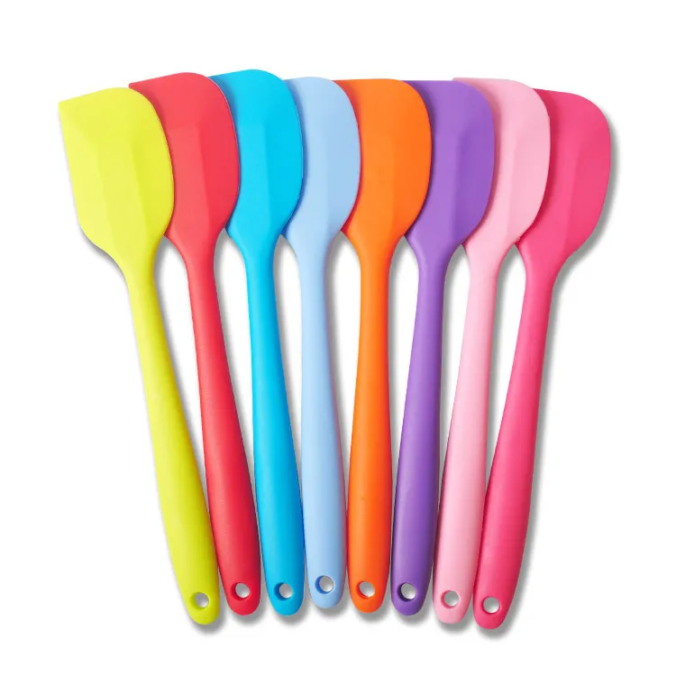 Spatule en silicone Pâte 21 cm Grattoir Spatule à gâteau en caoutchouc antiadhésive pour la cuisson Cuisson Résistant à la chaleur Lave-vaisselle Outils à gâteaux M1526