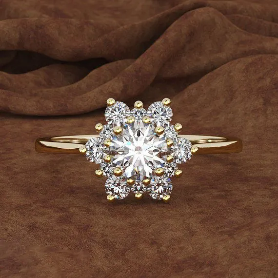 Luxury Vintage Snowflake Ring For Women 925 Silver Yellow Rose Gold Color With Crystal Zircon Pink Stones Perfect For Weddings From Simplefashion2016 6.94 DHgate.Com