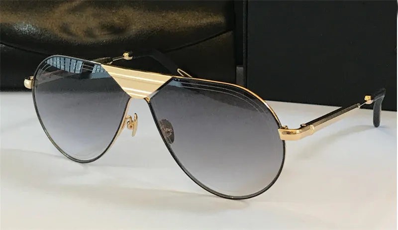 Top K gold men eyewear car design sunglasses THE LINEAR fashion design pilot frame glasses top quality outdoor uv400 lens