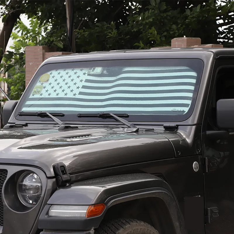 Auto Sonnenschutz Für Die Windschutzscheibe, Amerikanische Flagge,  Sonnenblende, Matte Für Jeep Wrangler JL 2018+, Autozubehör Von 30,52 €