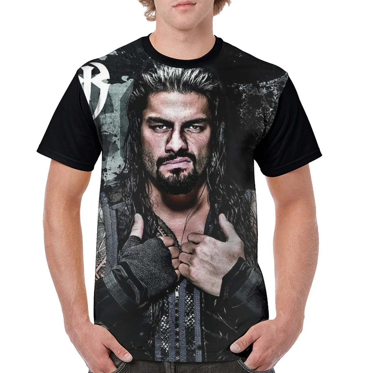 Roman Reigns Mens T Shirts Classic Design Casual Comfortable Sweatshirts Novelty Clothing Breathable Short Sleeve Polyester Street220S