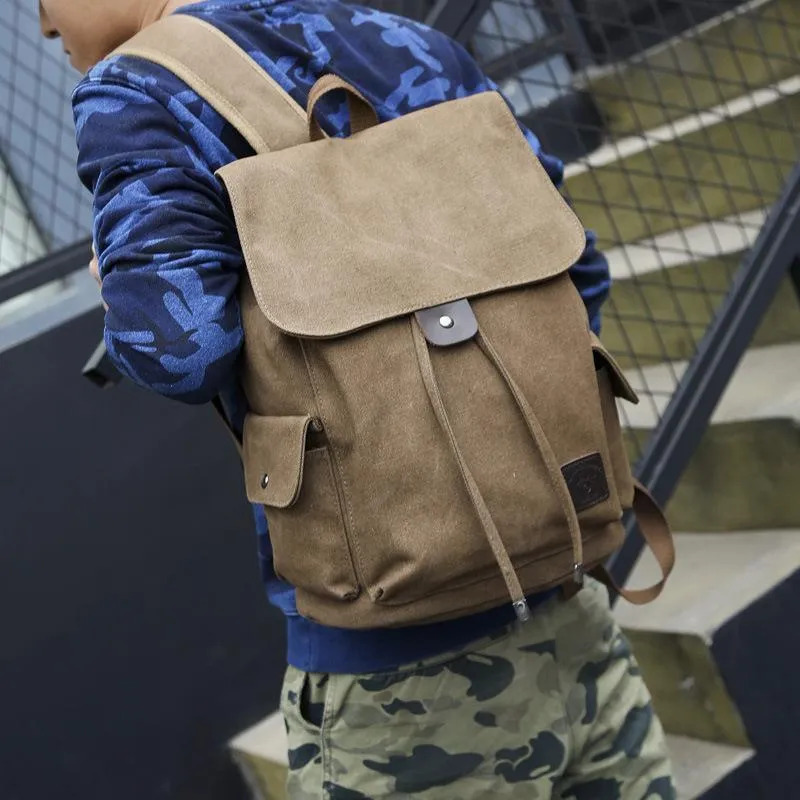 Sıcak erkek kadınlar için Bilgisayar Sırt Çantası 15.6 inç Tuval Casual torba Okul Çantaları iş çantası büyük dizüstü alışveriş seyahat çantası
