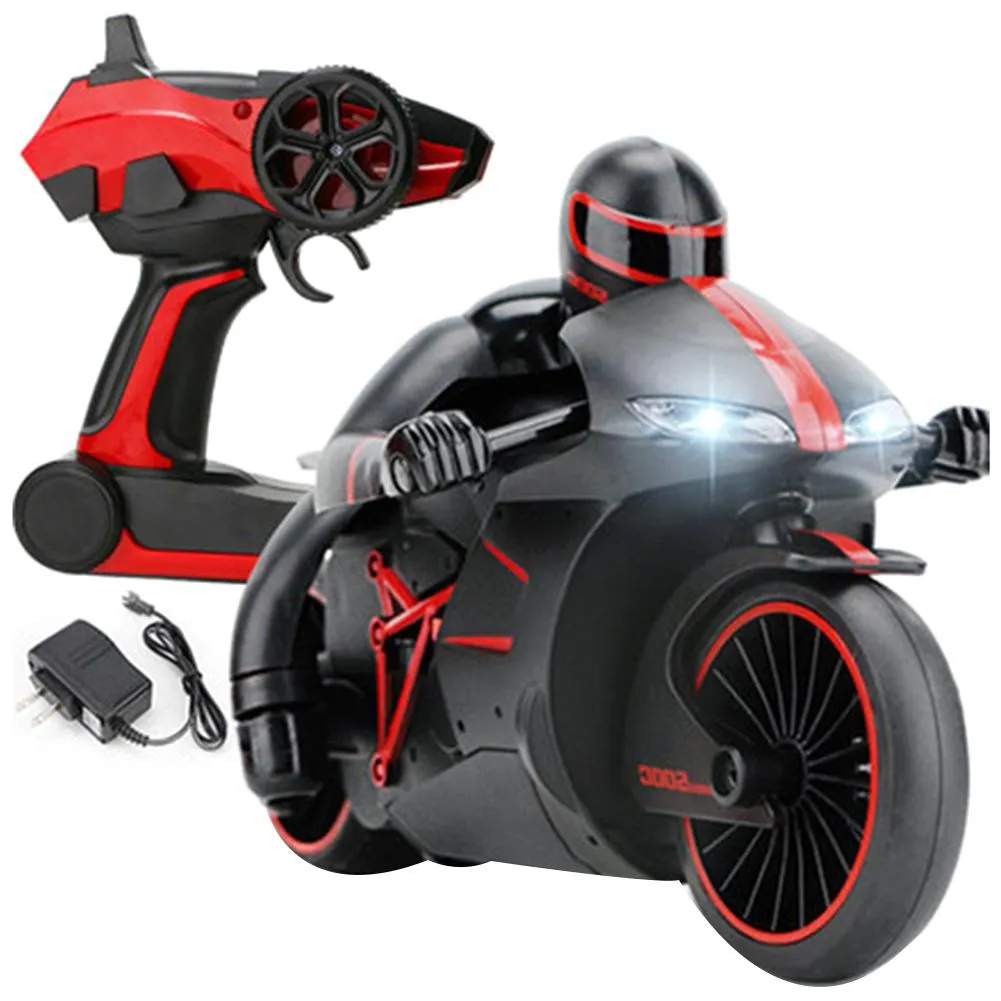 2.4G Mini Manera Rc De Motocicleta Con Control Remoto Drift Motor Juguetes Para El De Los Niños Luz De Alta Velocidad De Rc De Motos Juegos De Construcción De
