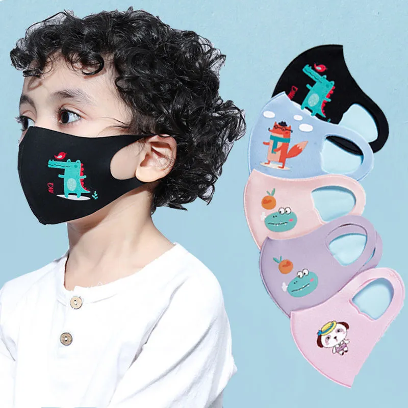 Cartoon 3D Face Mask for Kids Mouth Cover PM2.5 Anti-dust Respirator Dustproof Washable Reusable Sponge Masks