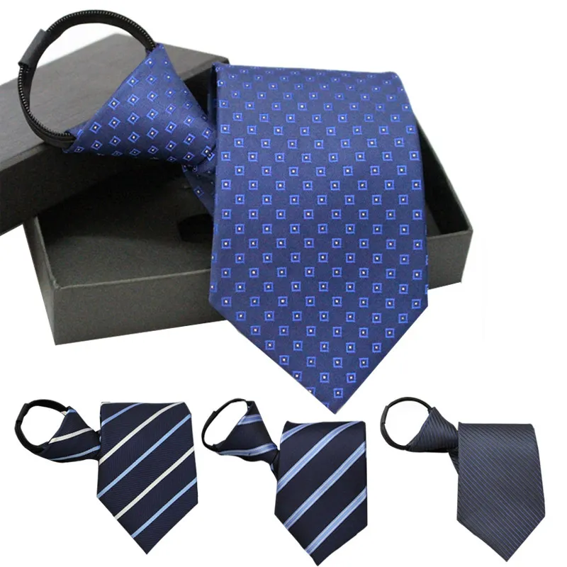 Stilvolle Marineblau Streifen Farben Bräutigam Krawatten Schwarz Günstige Groomsmen Kleidung Neueste Herren-Accessoires gedruckt Jacquard Krawatte Groom Wear B10