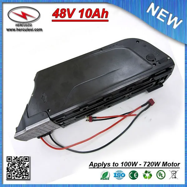 Prix pas cher dauphin nouvelle bouteille d'eau 700W batterie de vélo électrique 48V 10Ah construit 18650 2500mah cellules 15A BMS + 2A chargeur