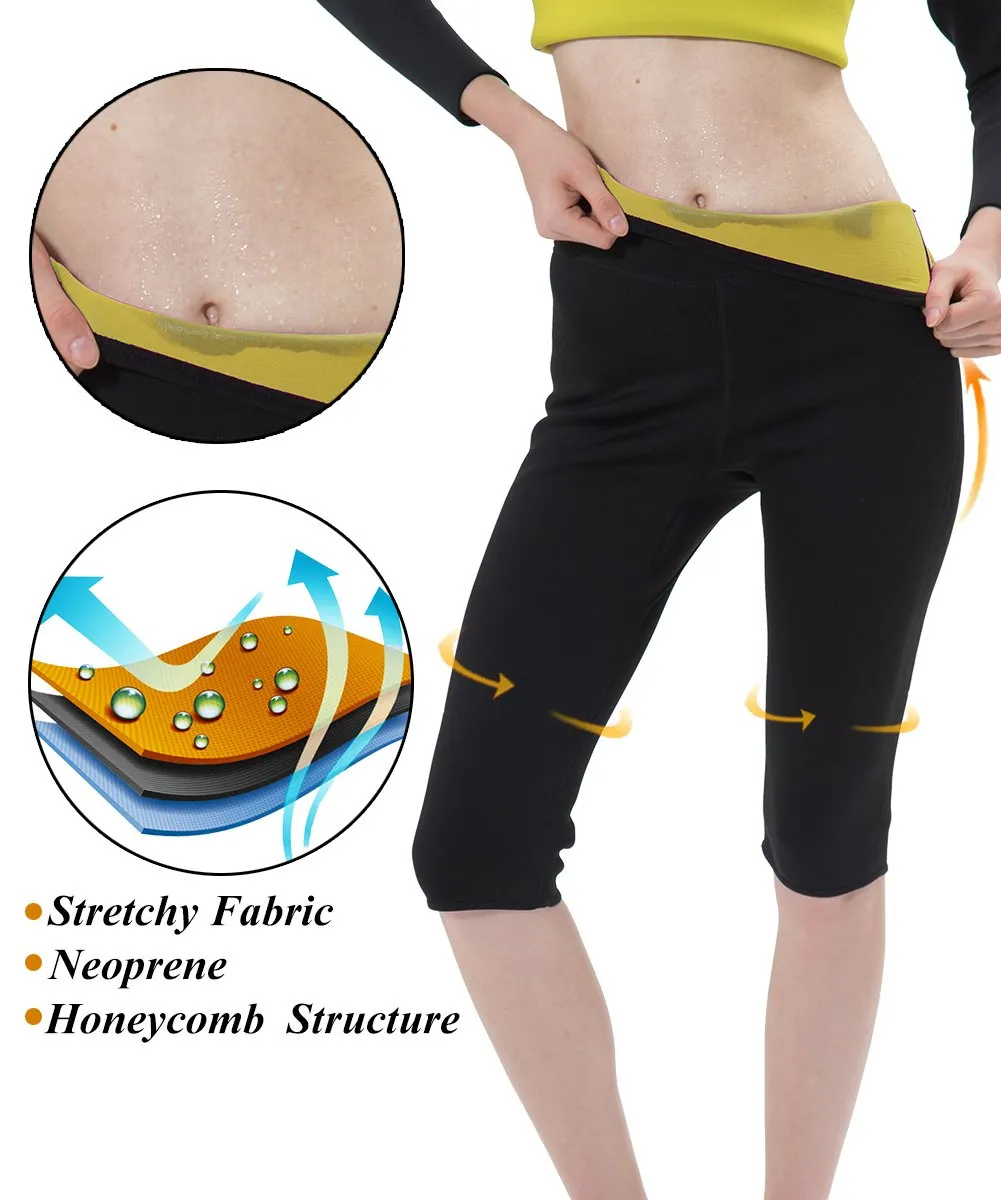 Womens Slimming Gym Pants For Women Hot Thermo Body Shaper Neoprene Slimming  Capri Gym Pants For Women Thighs Fat Burner Sauna Suit Waist Tummy Control  Slim Panties From Topshenzhen, $3.39