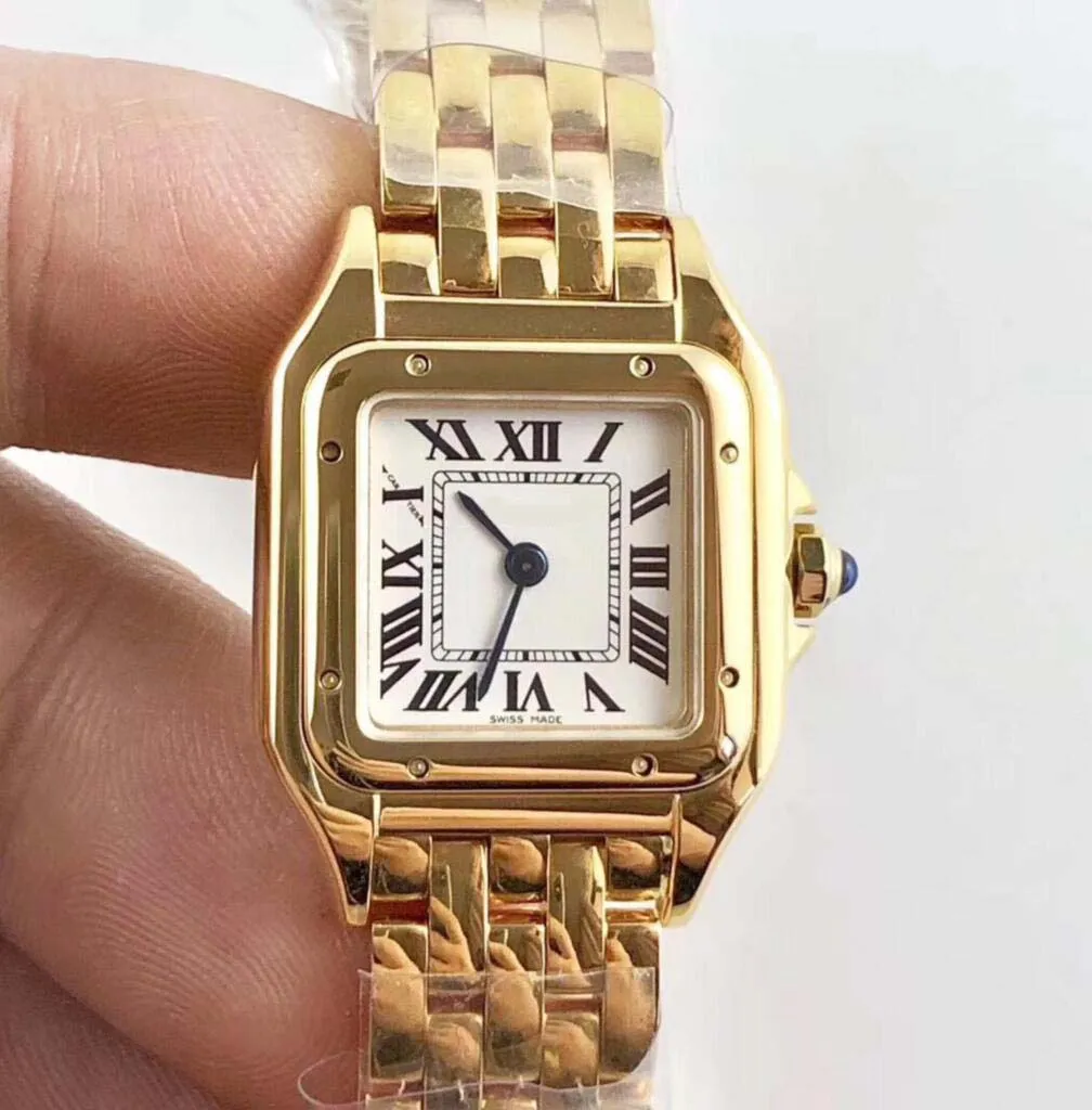 2 stile oro e oro rosa ultima versione Movimento al quarzo giapponese di alta qualità 22mm 27mm Lunetta con diamanti bella donna watche288E