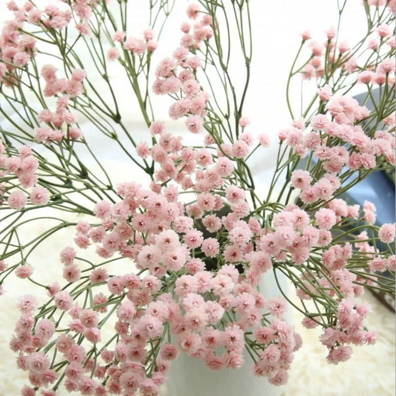 90 cabeças flores artificiais falsas respiração do bebê gypsophila decoração casamento aniversário diy foto adereços filiais de cabeça de flor