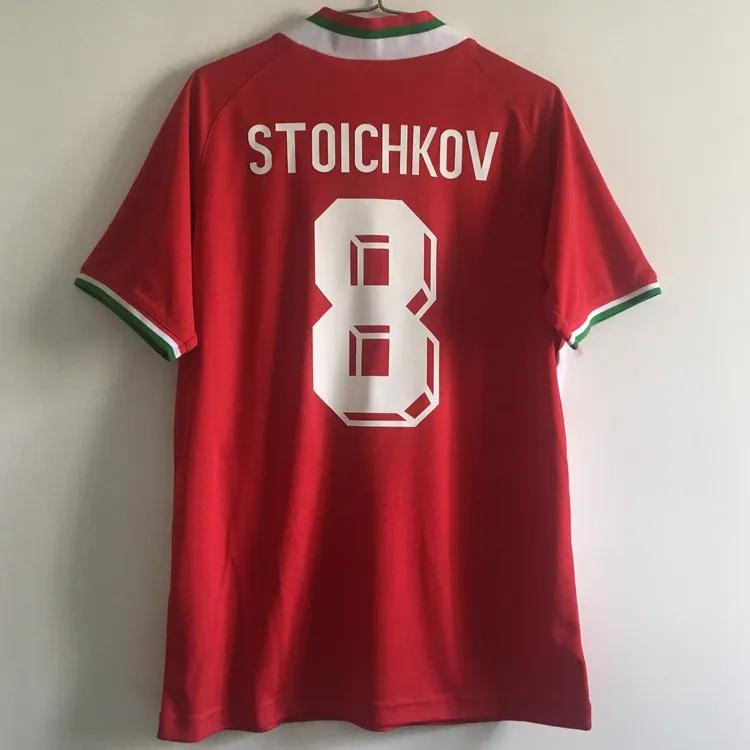 1994 retro Bulgarias soccer jerseys STOICHKOV 8 Nikolalvanov maillot camisa away futebol jersey home shirt kits camiseta kits men Maillots de football jersey