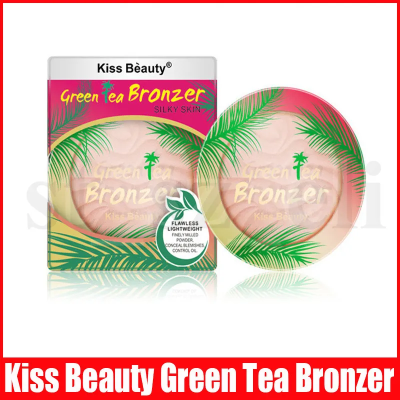 Kiss Schoonheid Make-up Groene Thee Gezicht Poeder Verheldering Langdurige Waterdichte Flarken Vlakloze Lichtweeugeld Poeder Bronzer Contour 2 Kleuren