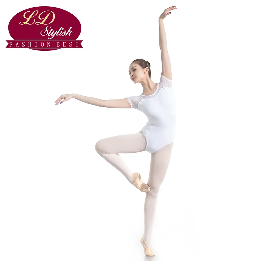 Adult Dance Wear Short Sleeve Ballet Piece Costumes Women Dance Practice Clothes Gymnastics Suits Dance Dress Ballet Leotards