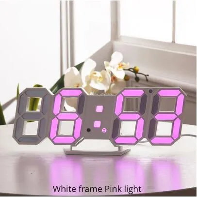 3D LED Wanduhren Lampen Modernes Design Digitale Tischuhr Alarm Nachtlicht  Saat Reloj De Pared Uhr Für Home Wohnzimmer Dekoration Von 13,45 €