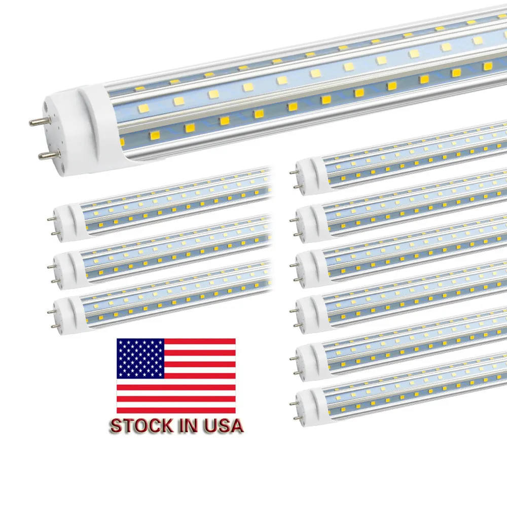 25st LED-ljusrör 4FT 60W, Platta 3-radiga 288st LED-chips,LED-ersättningslampor för 4-fots lysrörsarmatur,Warehouse Shop Light US STOC